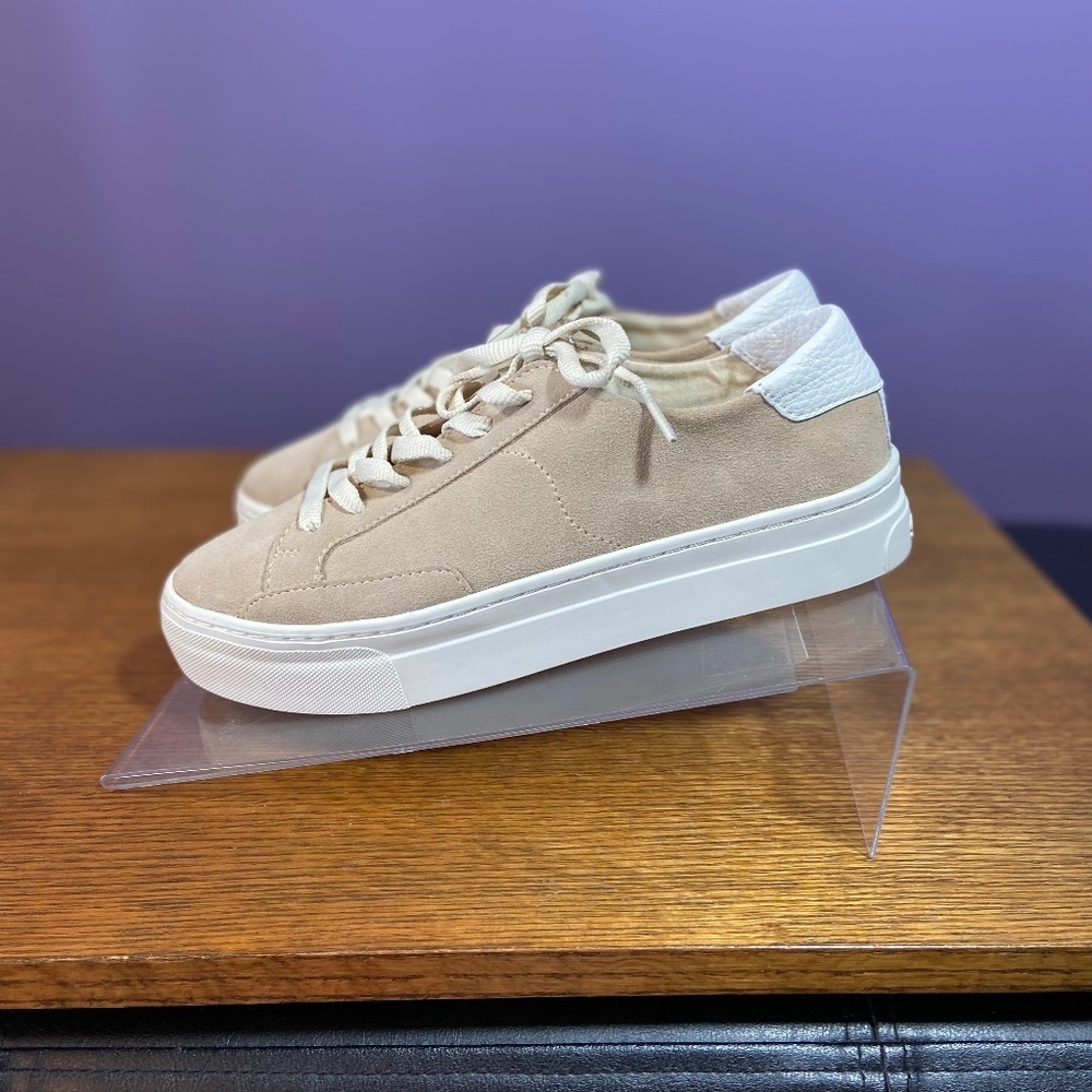 Soludos Women's The Ibiza Platform Sneaker 6 Sand Suede Casual Travel Neutral - Picture 6 of 12
